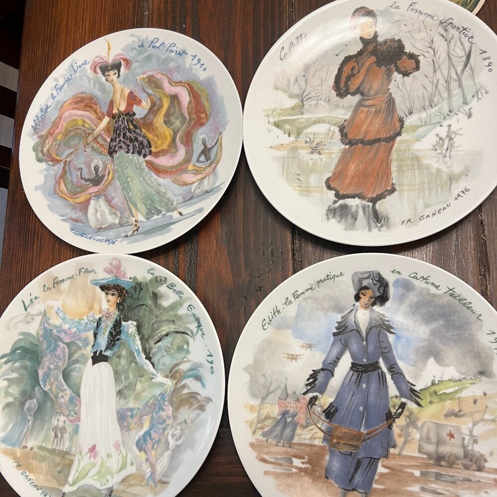 D'Arceau Limoges Plates Les Femmes Du Siecle - Set of 12